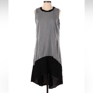 Glam & Fame Midi Gray and Black ColorBlock Sheath Dress Size Small